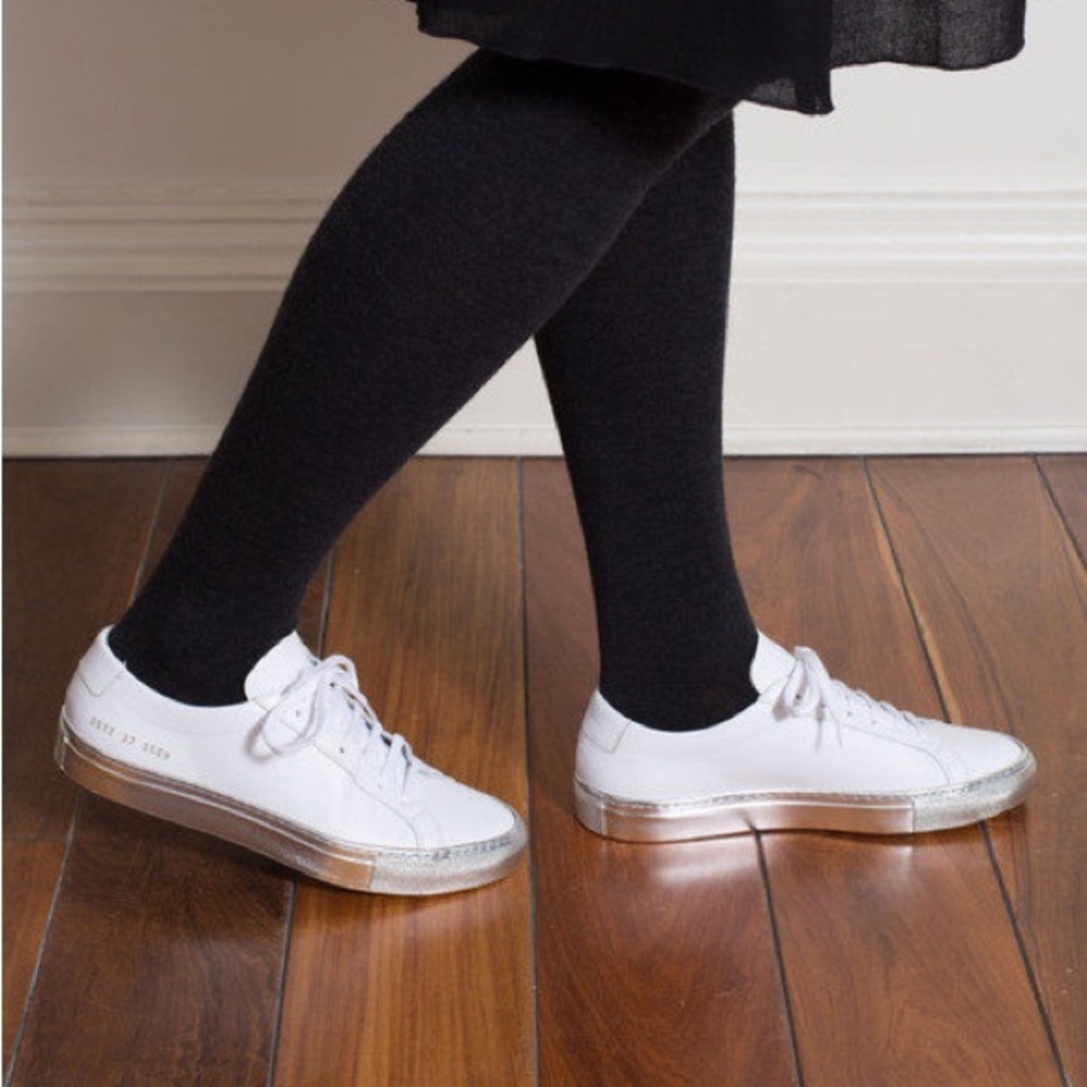 Common Projects Achilles Low White / Silver Sole